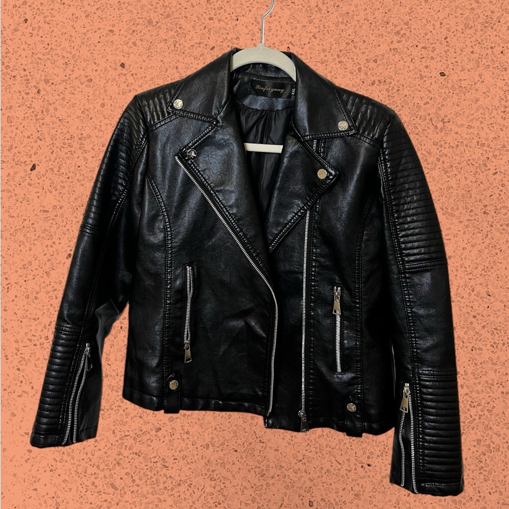 Zipped Leather Coat